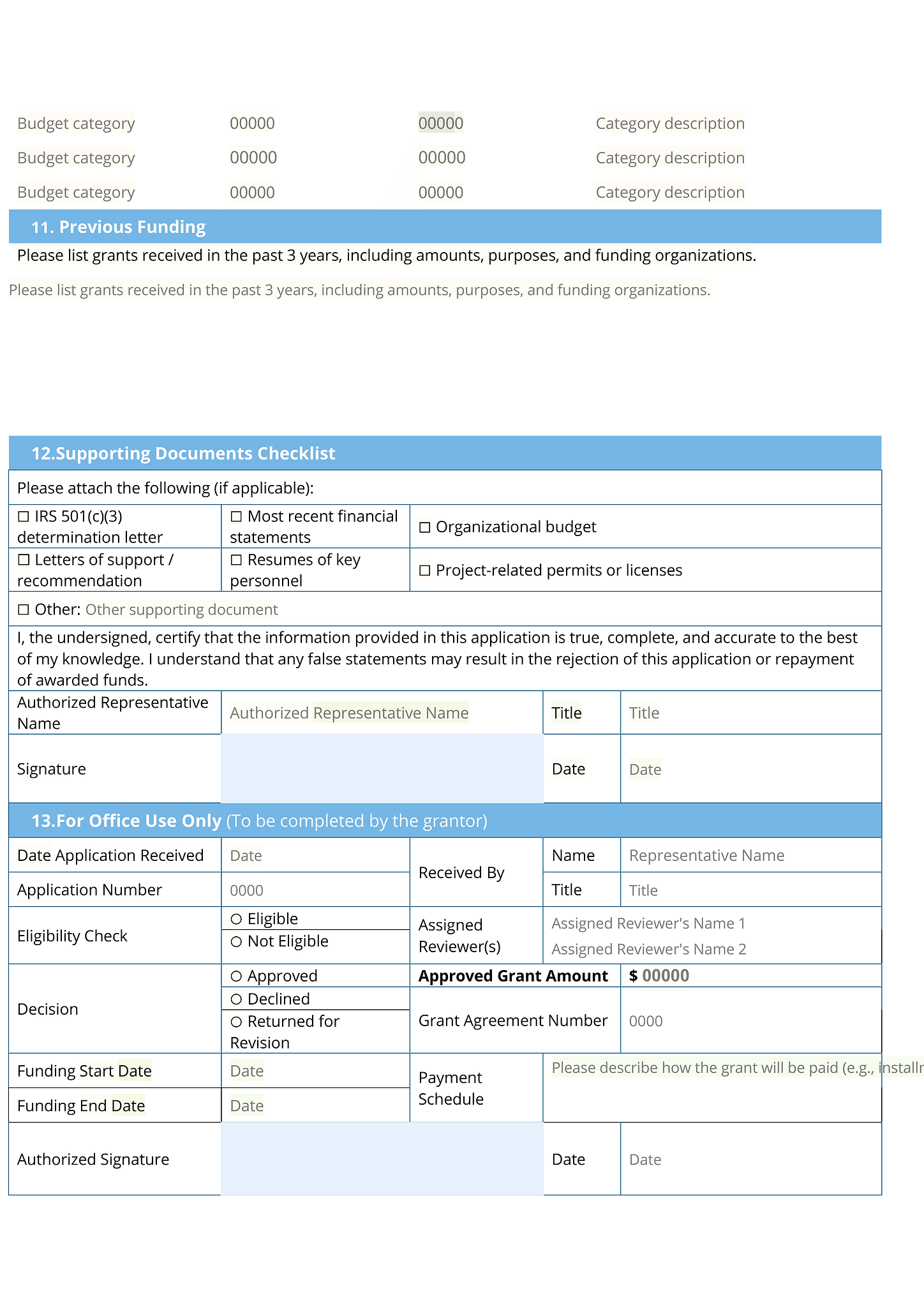 Grant application 3