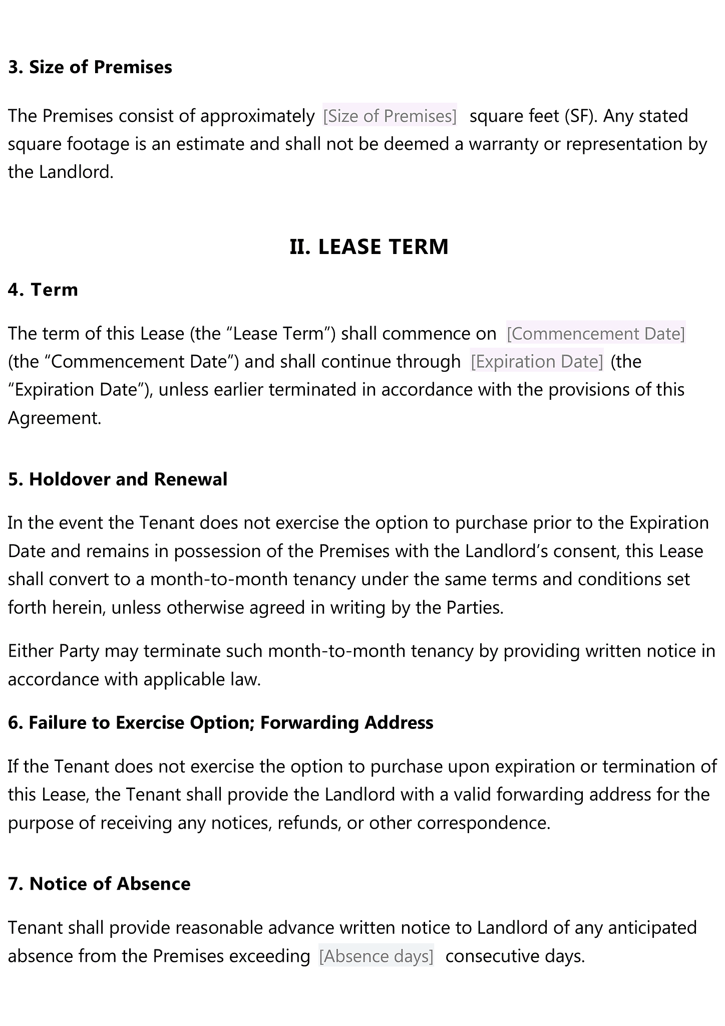 Commercial lease with option to purchase 3