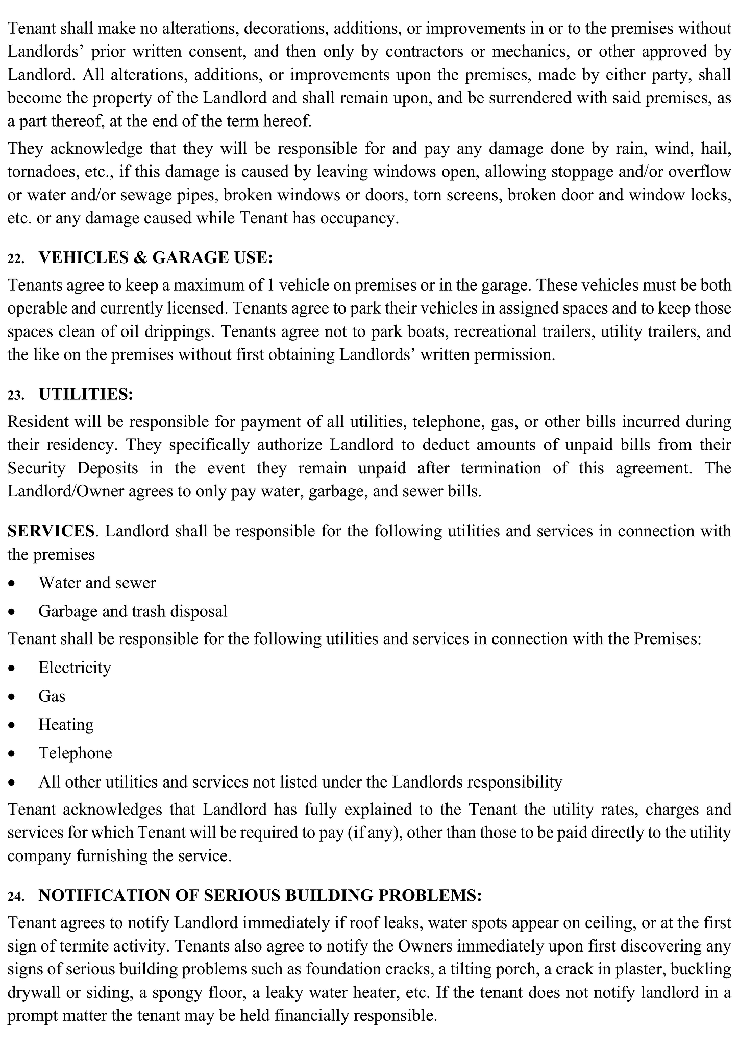 House rental (Lease) agreement form 4