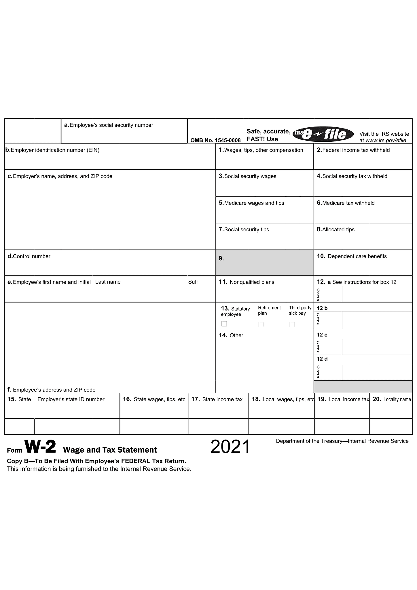 Form W-2 (Wage and Tax Statement) 4