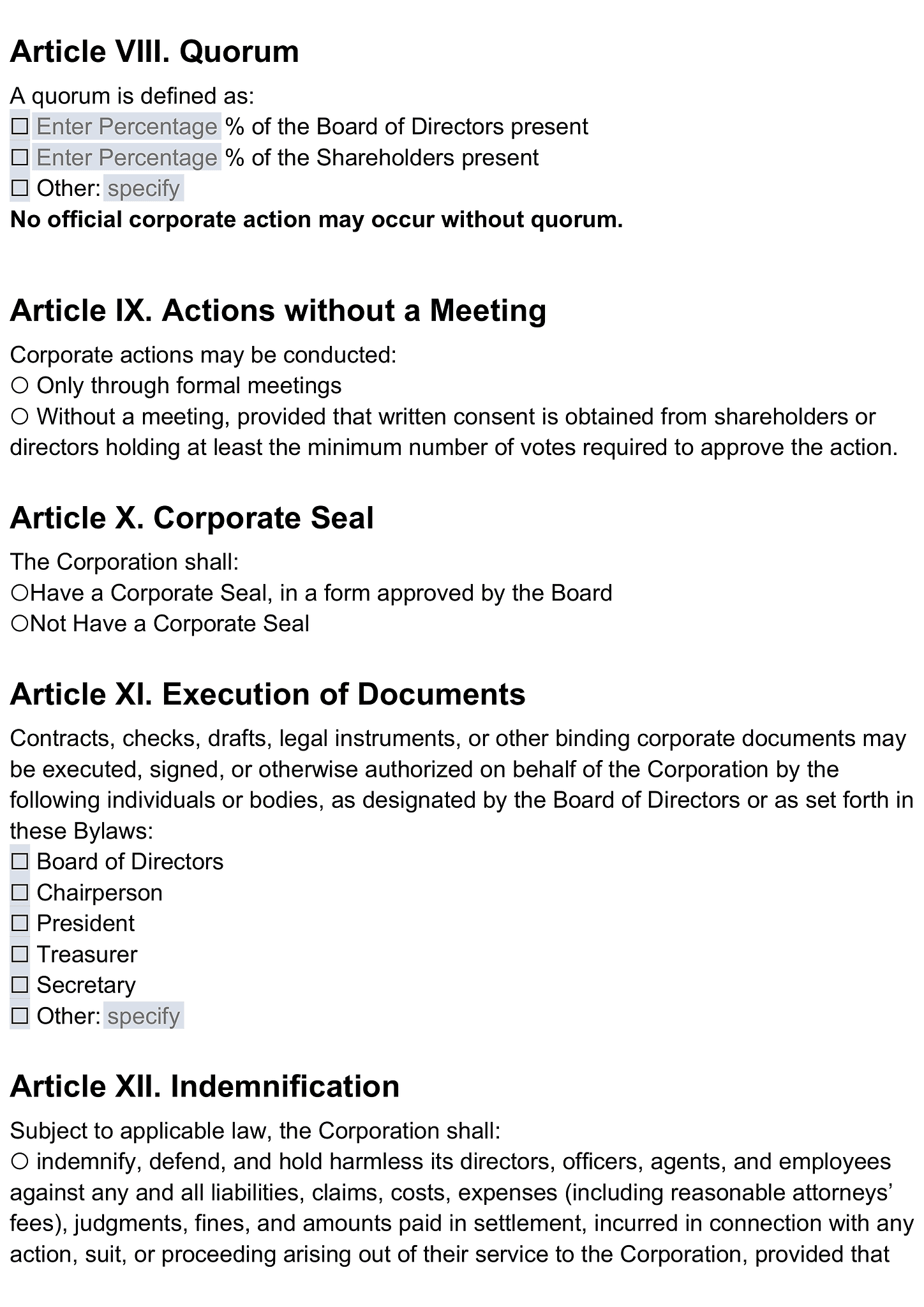 Corporate bylaws 4