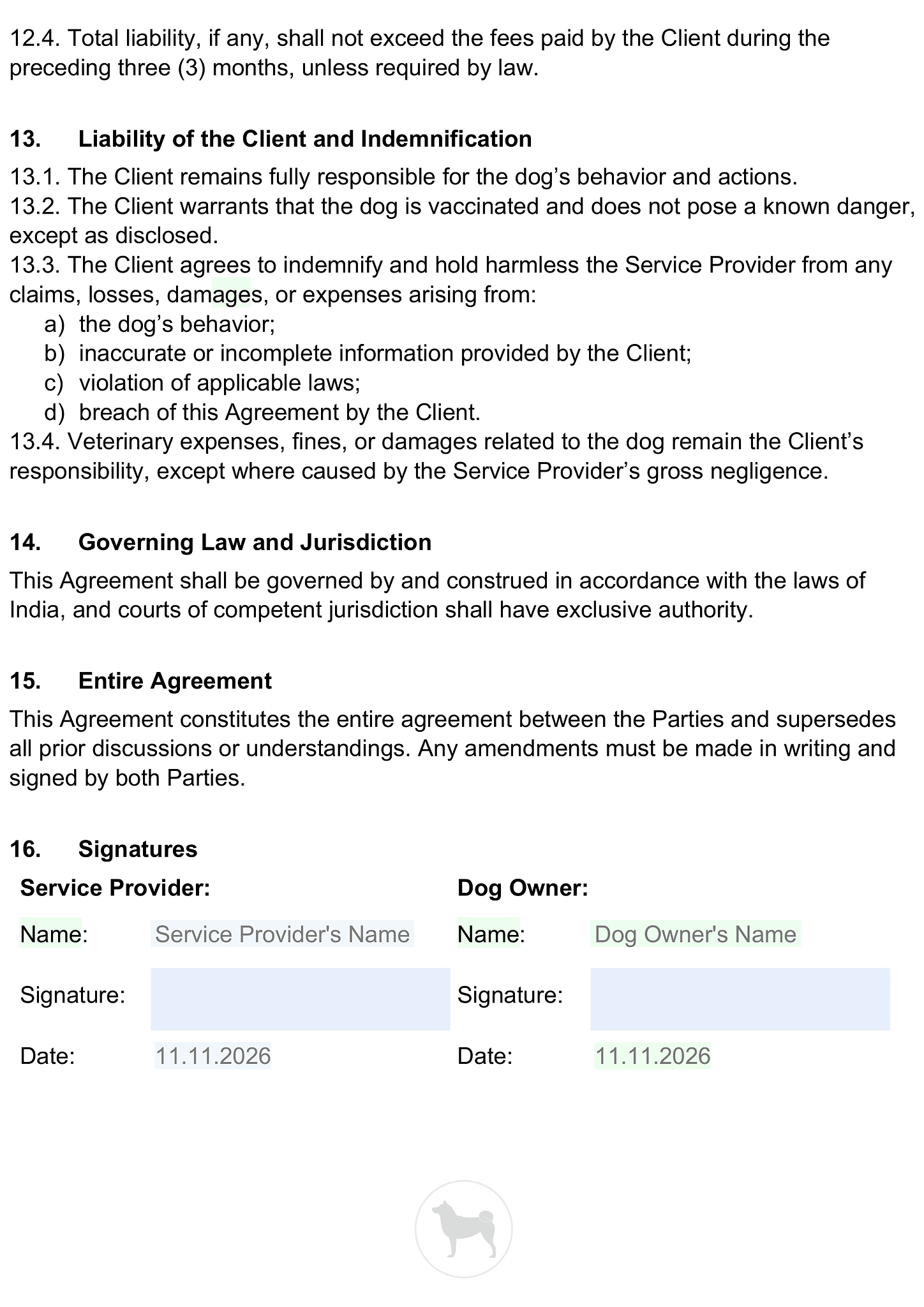 Dog walking agreement (detailed) 4