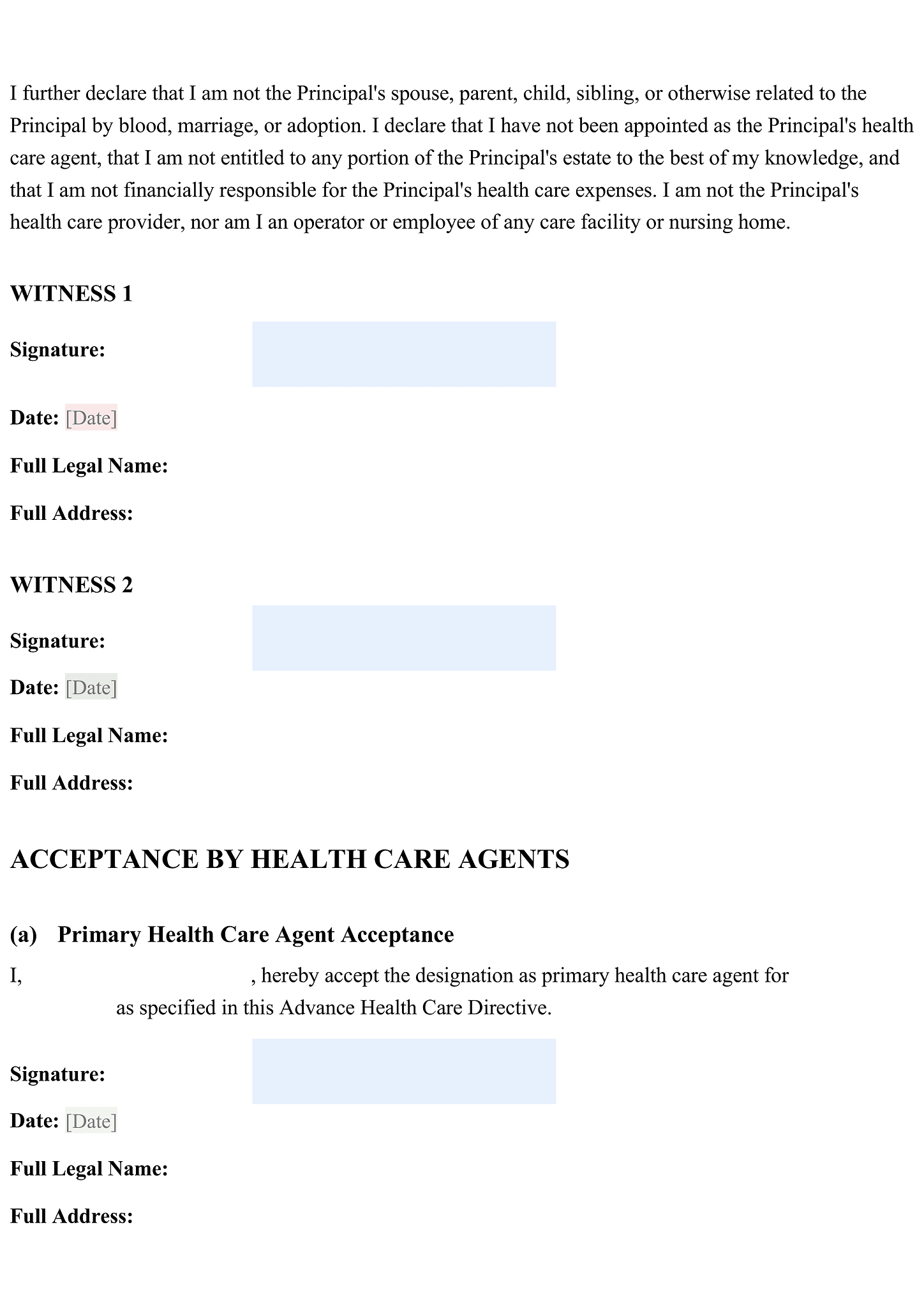 Advance health care directive 4