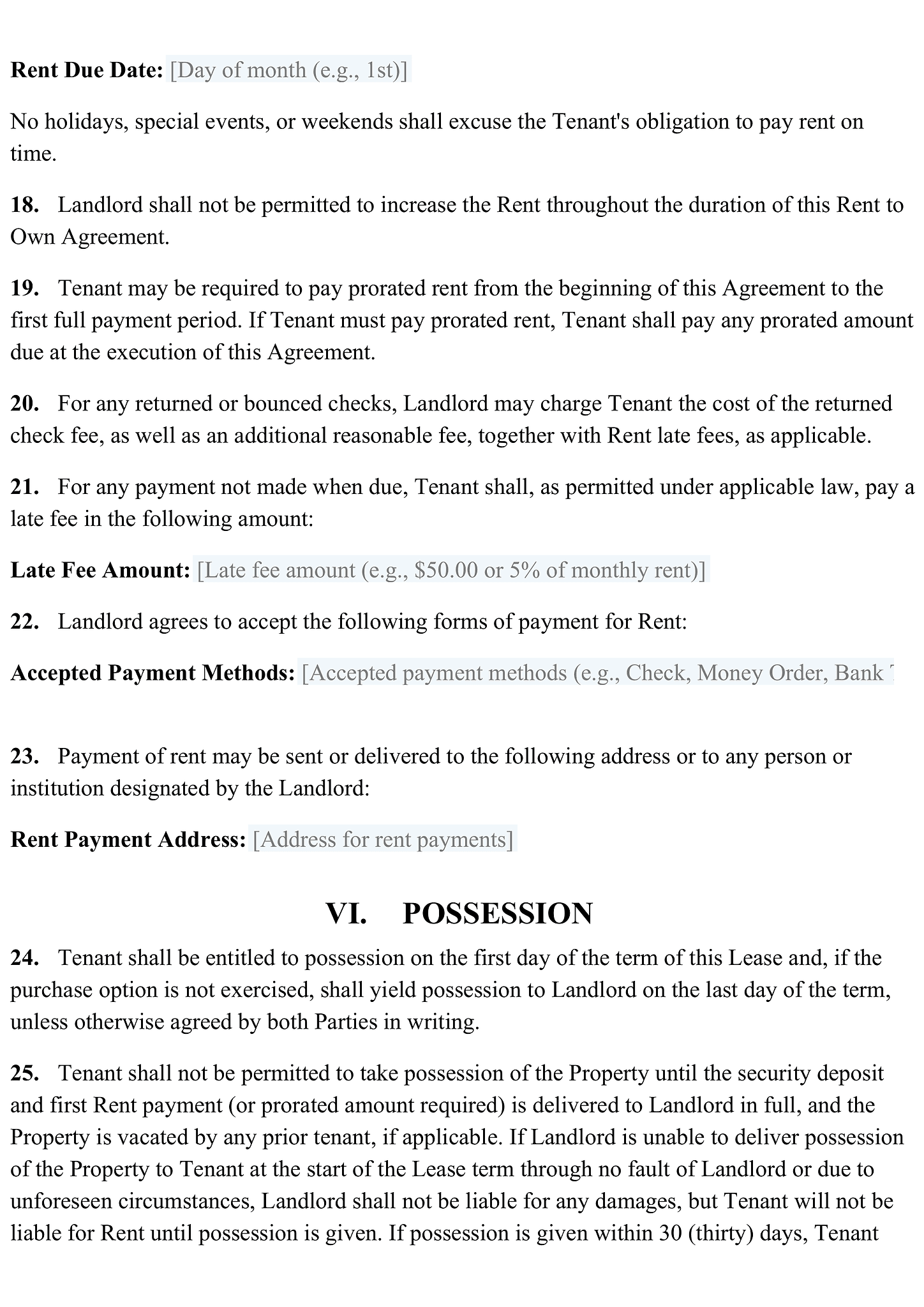 Residential rent to own agreement 4