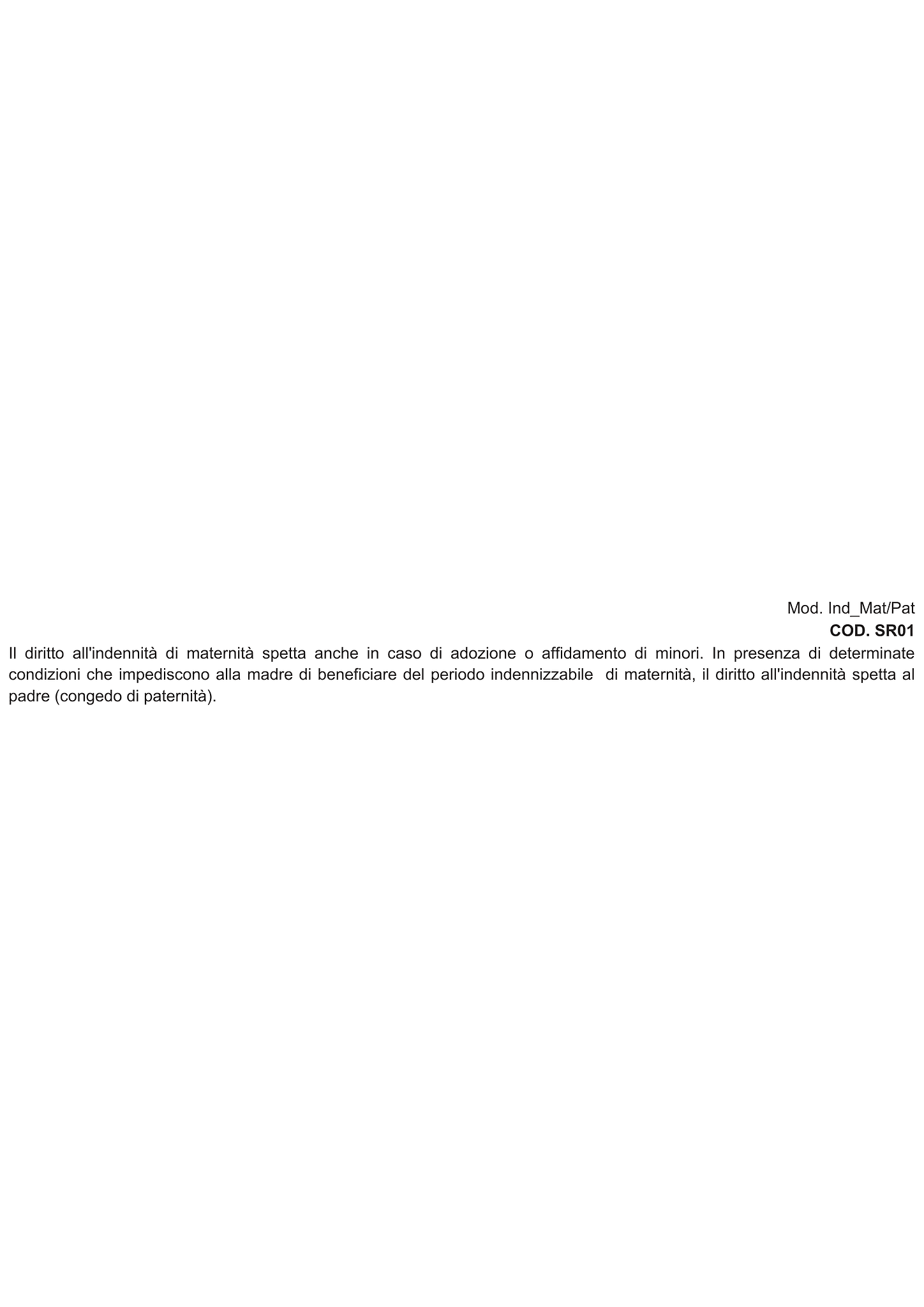 Modulo indennità di maternità / paternità 5