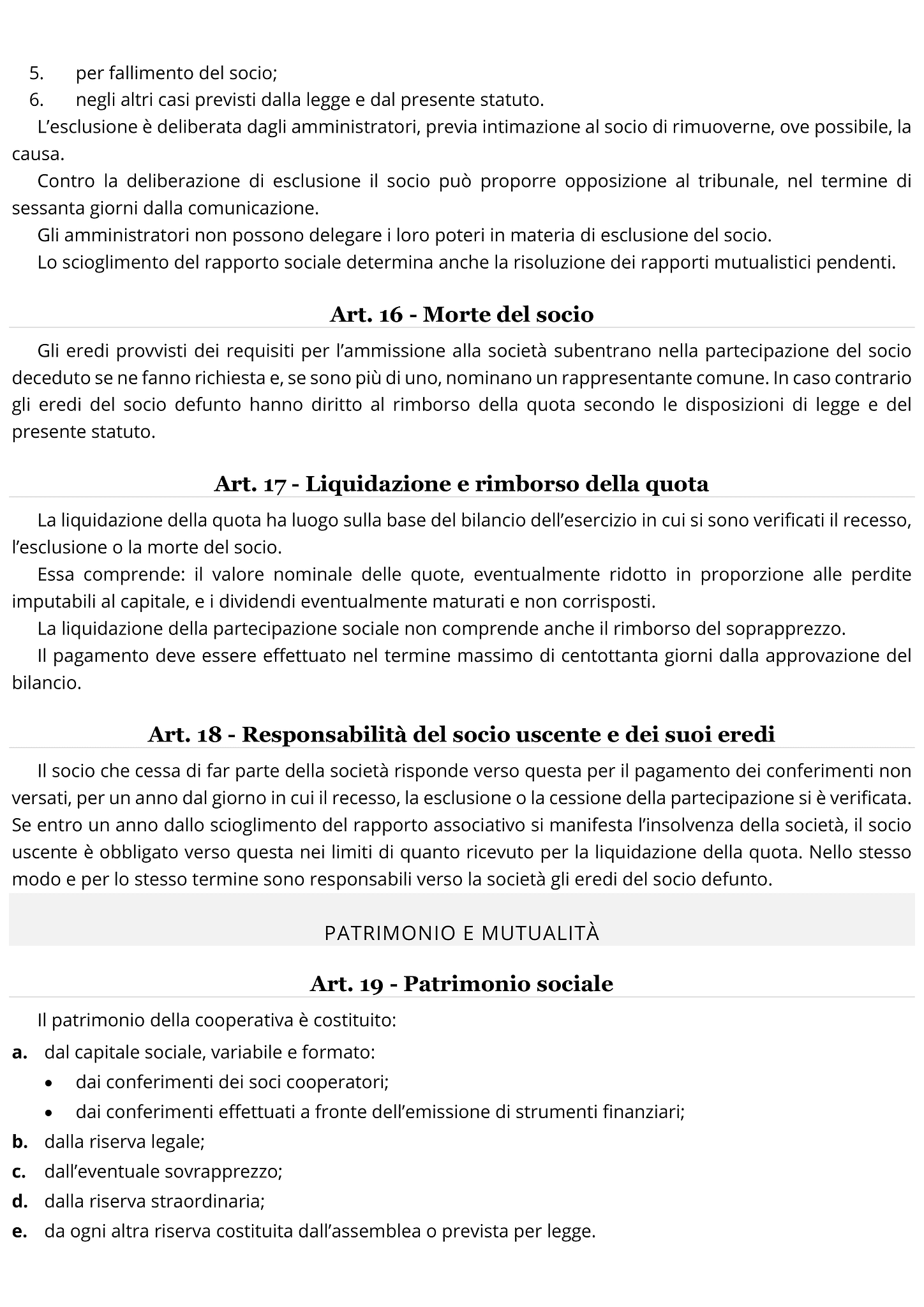 Modulo statuto cooperativa sociale 5