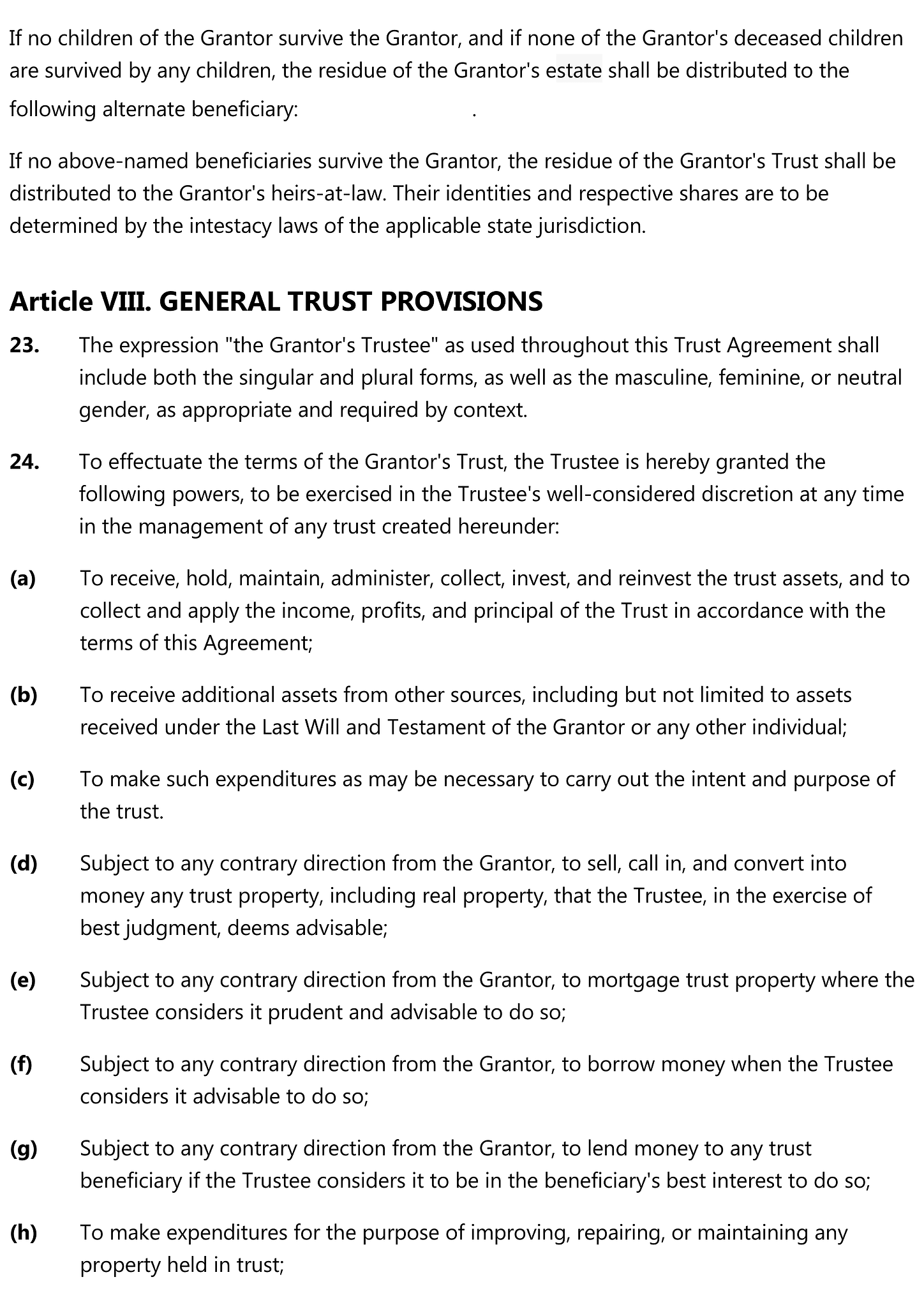 Living trust agreement 5