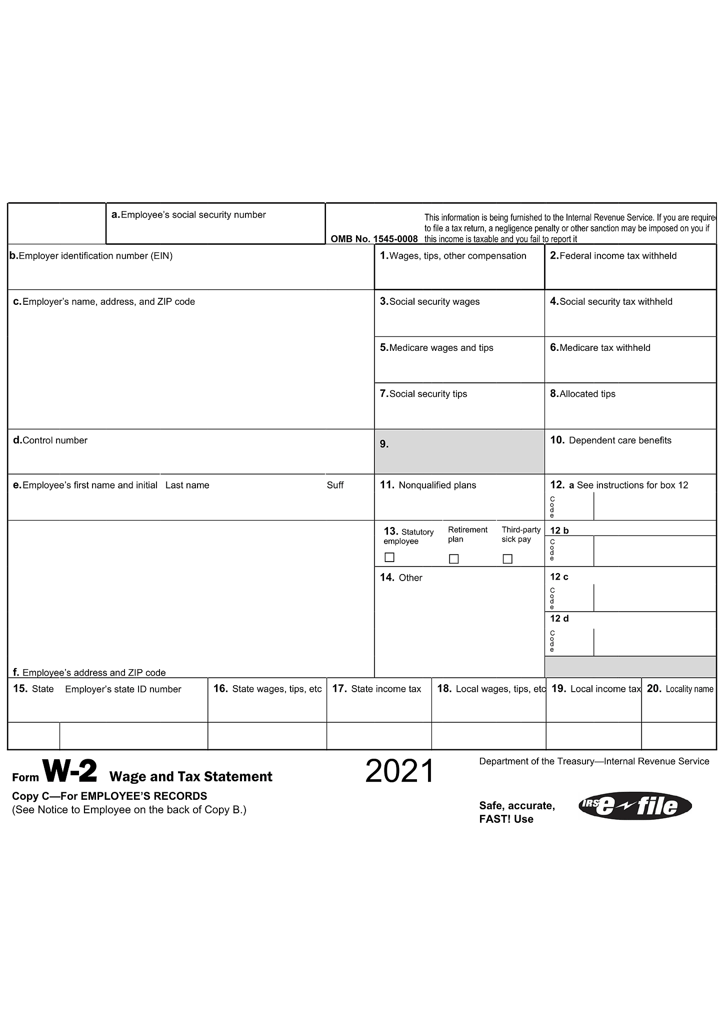 Form W-2 (Wage and Tax Statement) 6