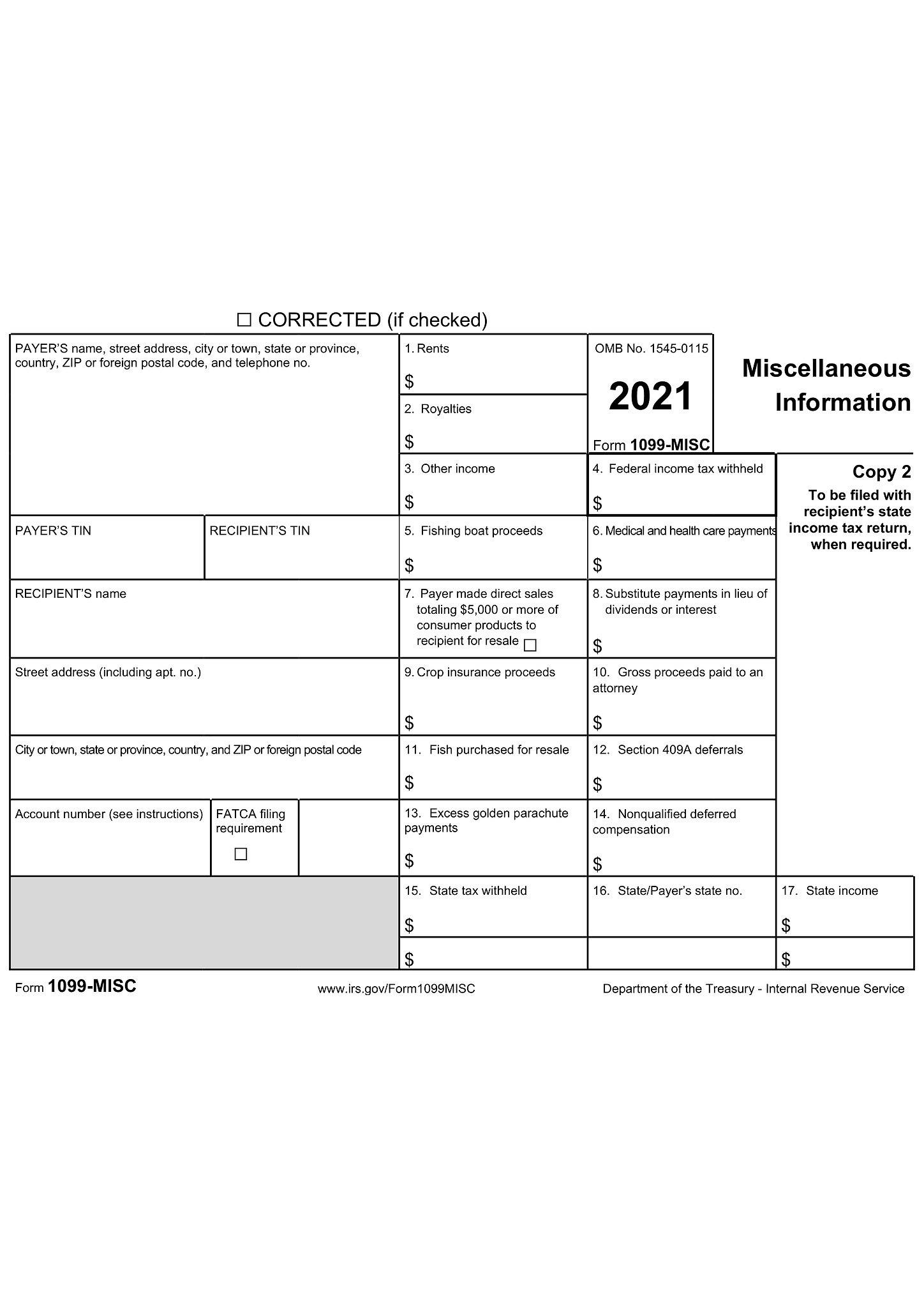 Form 1099-MISC (Miscellaneous Income) 6
