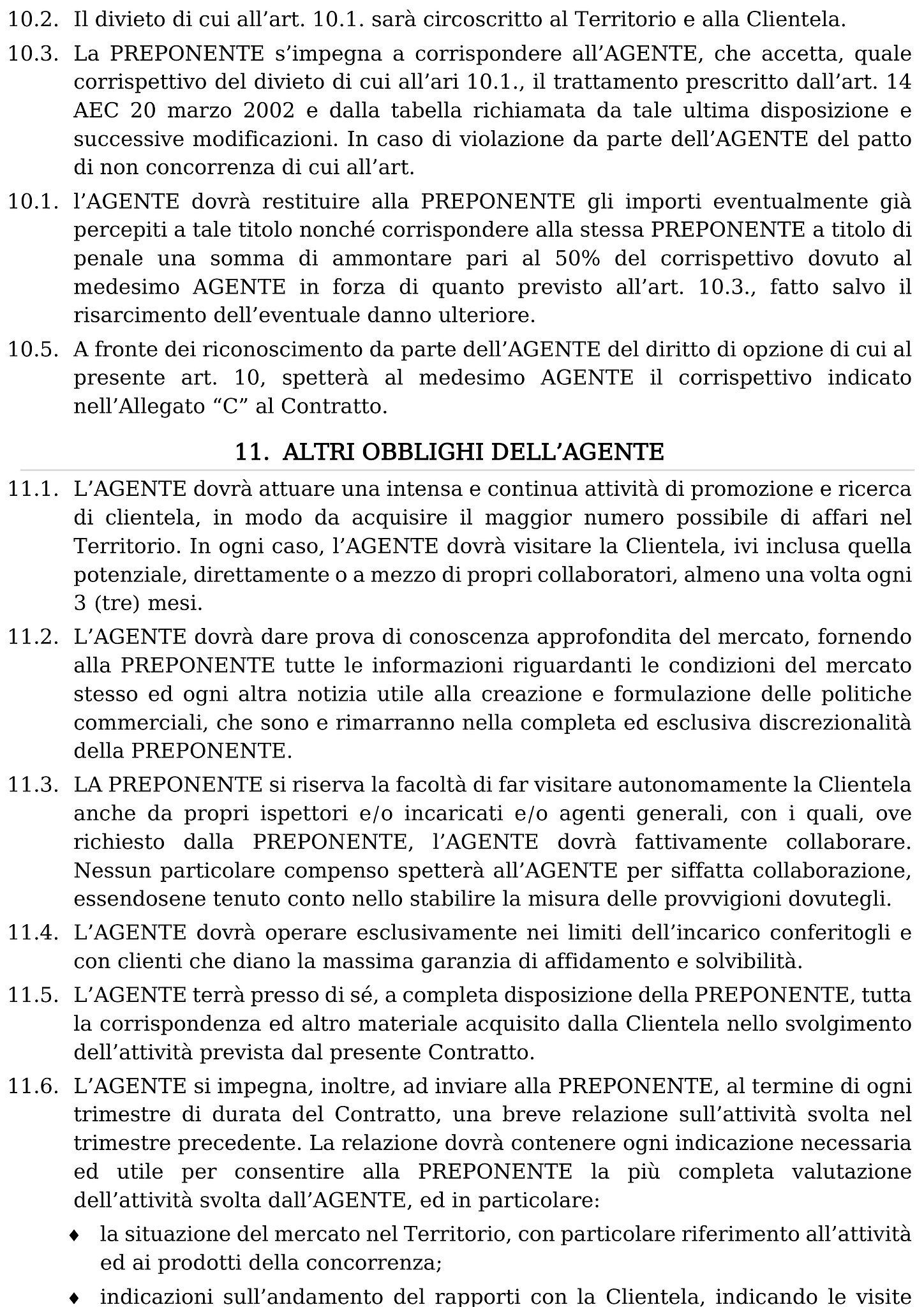 Modulo contratto di agenzia 6