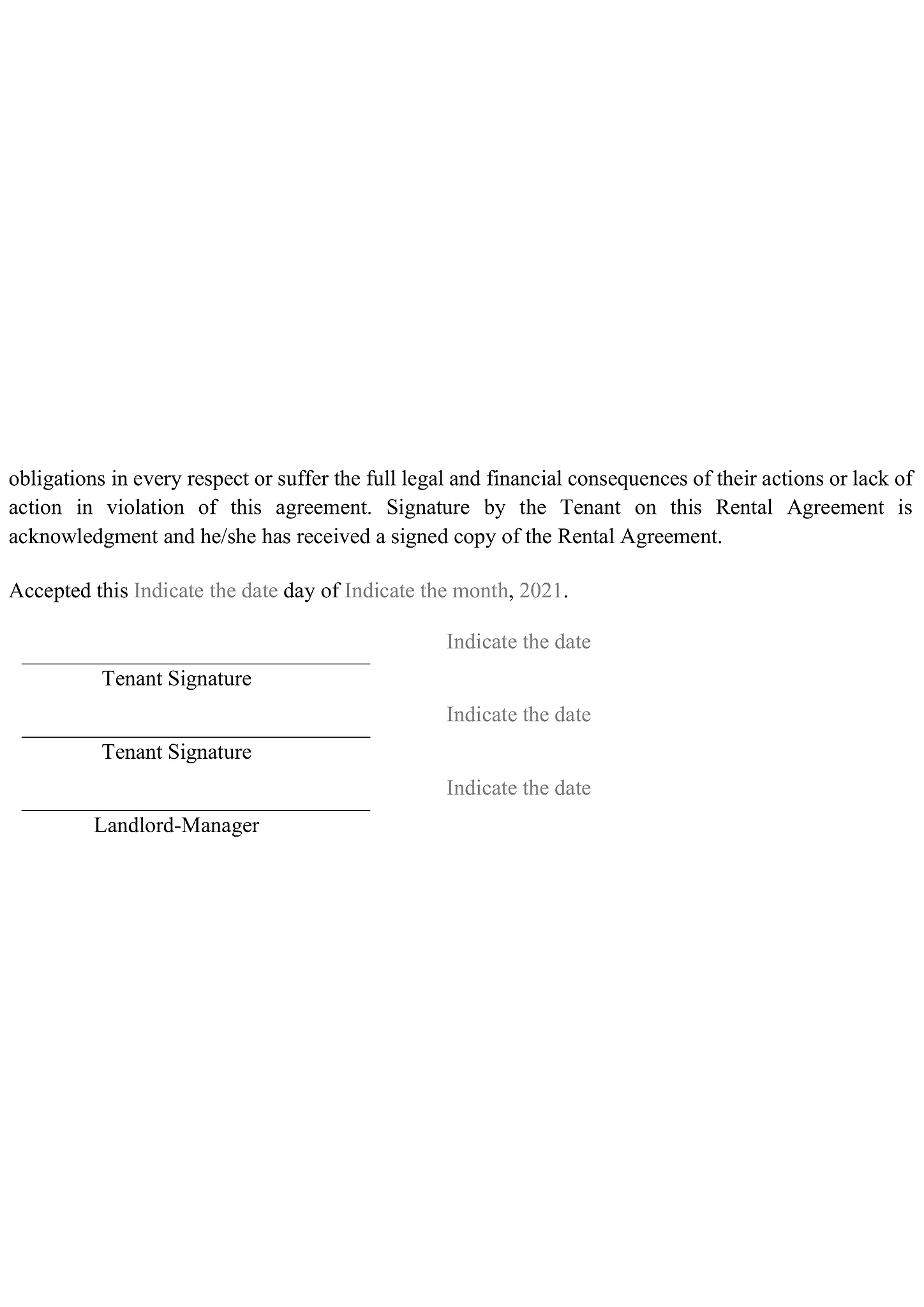 House rental (Lease) agreement form 7