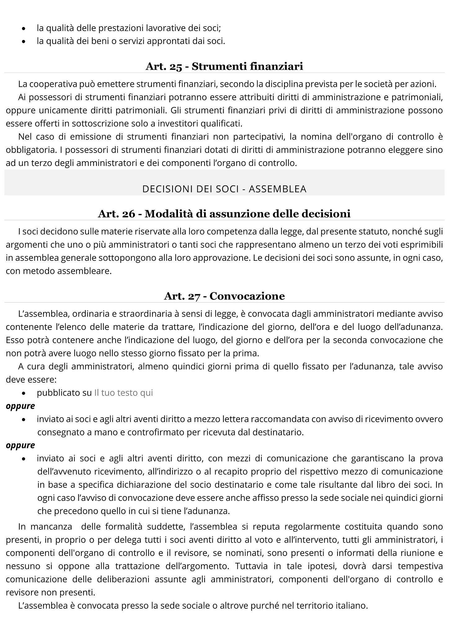 Modulo statuto cooperativa sociale 7