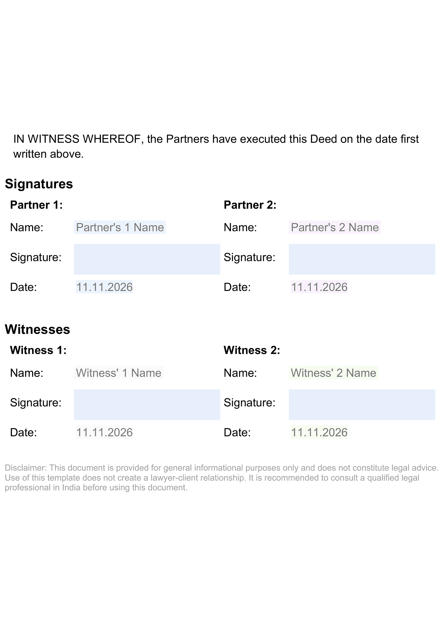 Partnership deed (extended) 7
