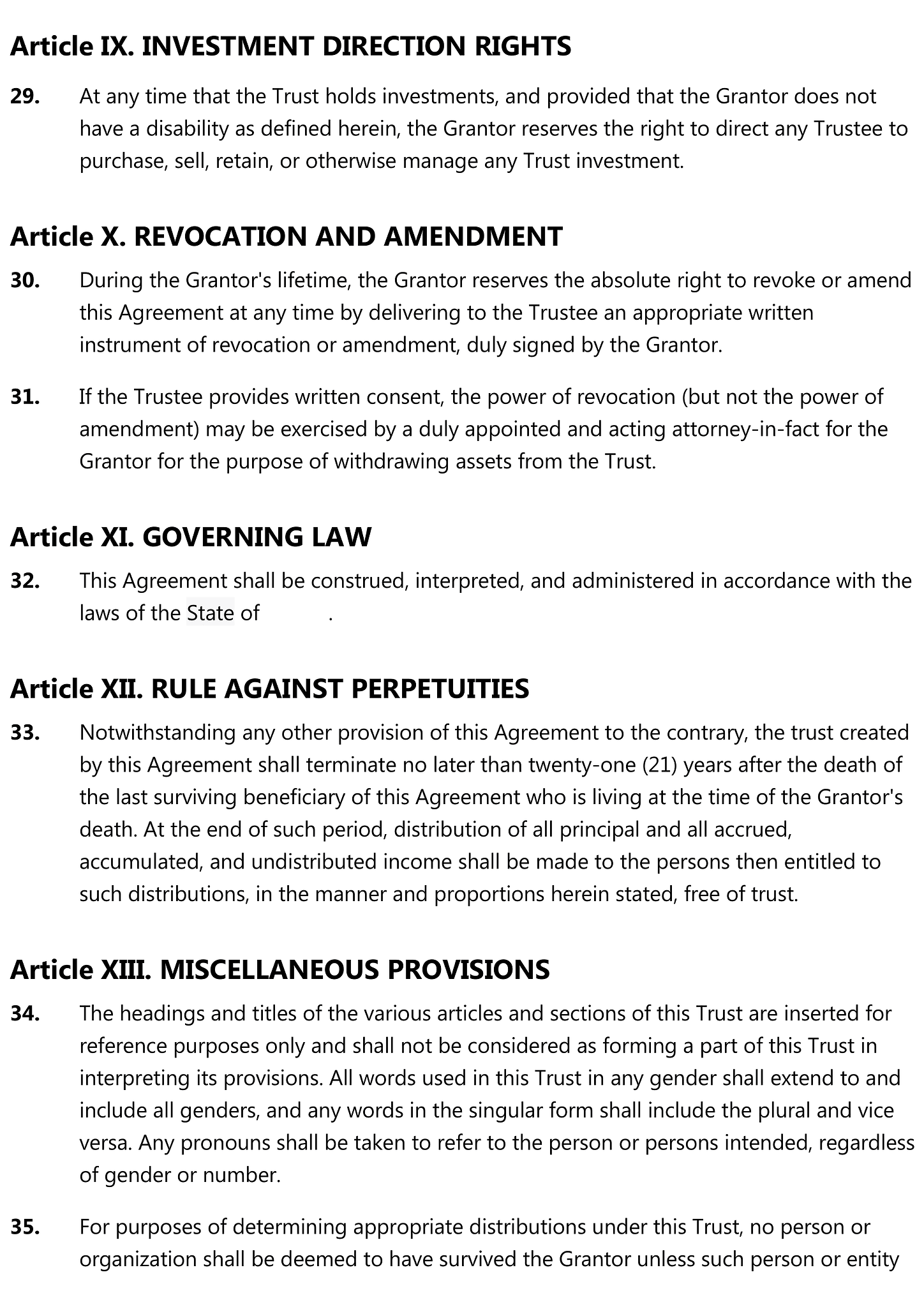 Living trust agreement 7