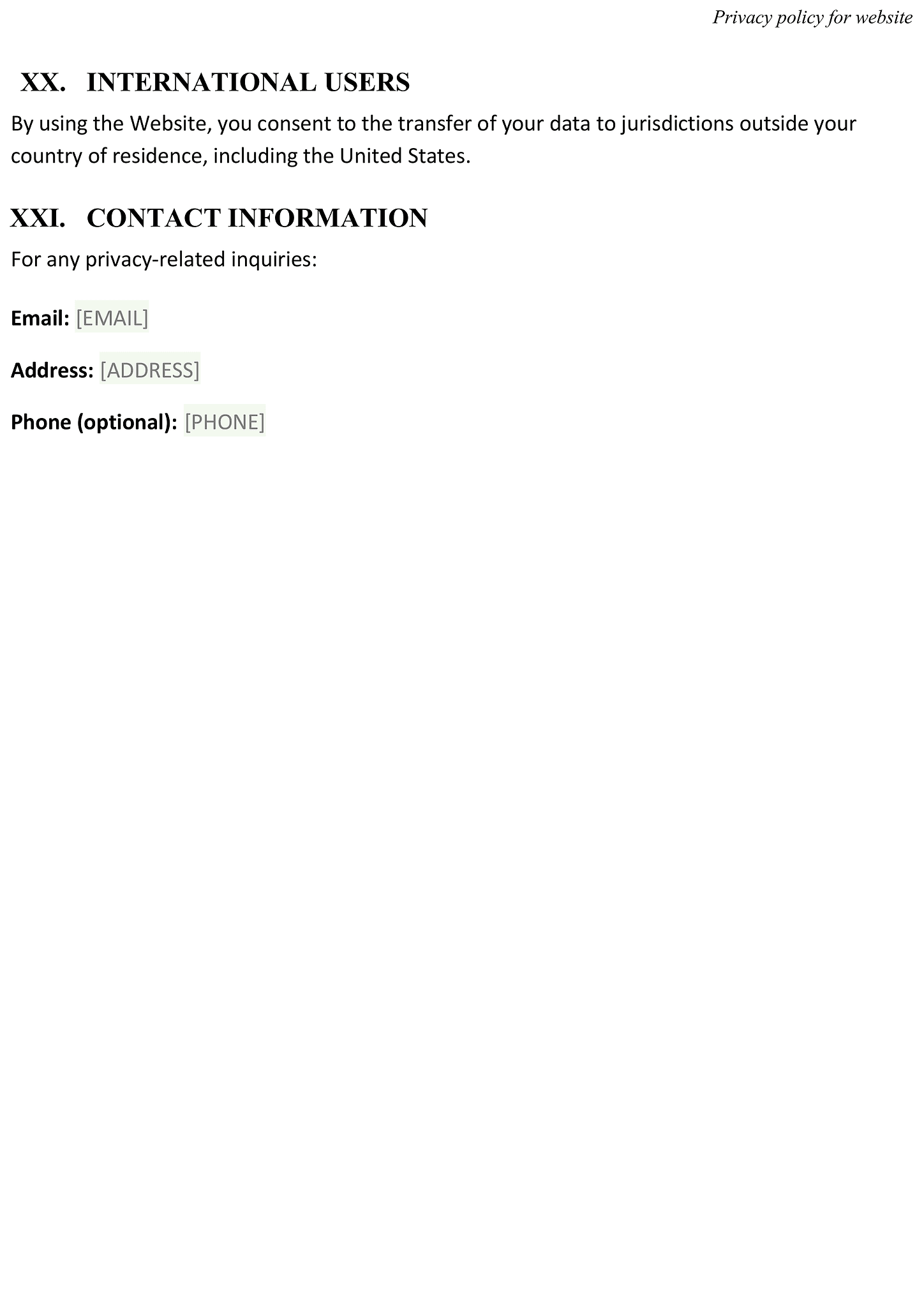 Privacy policy for website 7