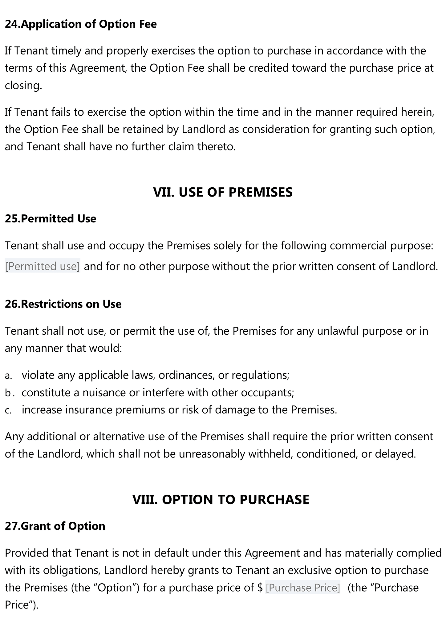 Commercial lease with option to purchase 8
