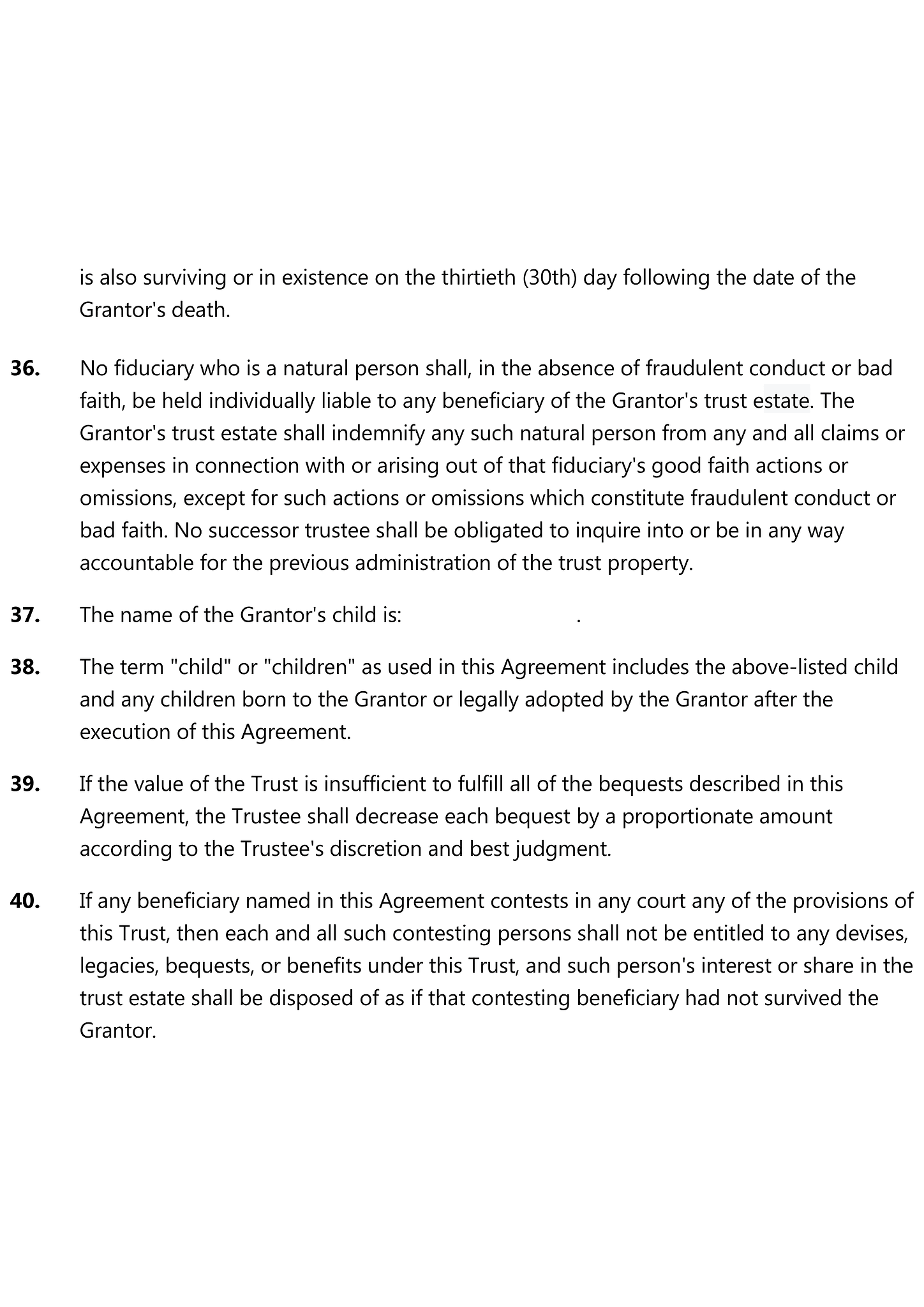 Living trust agreement 8