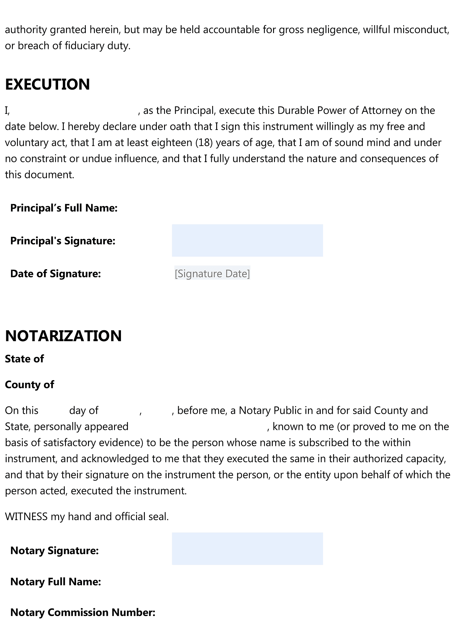Durable power of attorney 9